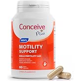 CONCEIVE PLUS Motility Support for Men Fertility Supplement | Volume and Motility Boost, L Carnitine, CoQ10 and Zinc, 60 Capsules, 30 Day Supply