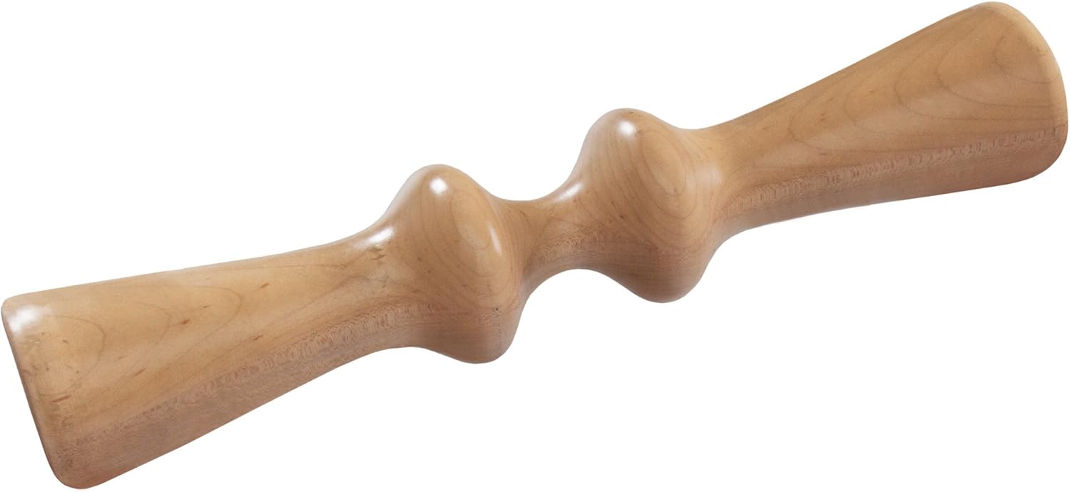 EARTHLITE Wooden Massage Back Roller - Deep Therapeutic Massage Tool, Back Pain Relief & Trigger Point Release (15”): Health & Personal Care