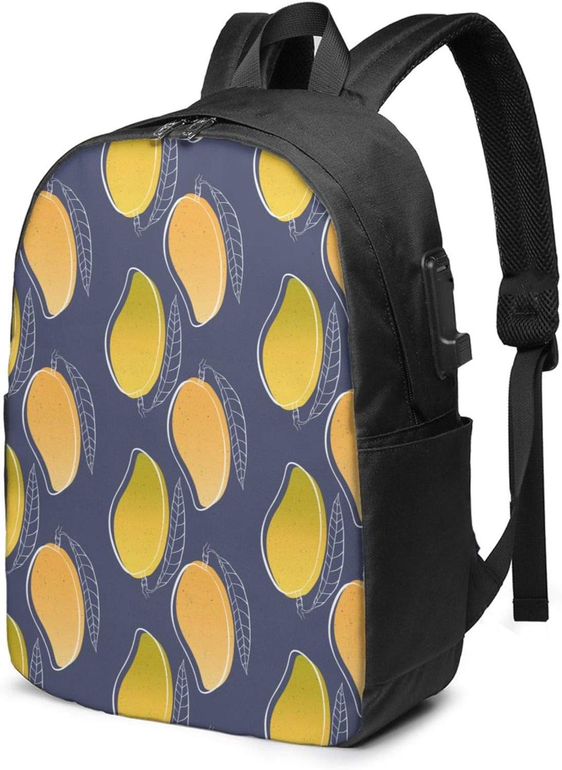 Mangoes Travel Laptop Backpack College School Bag Casual Daypack with USB Charging Port