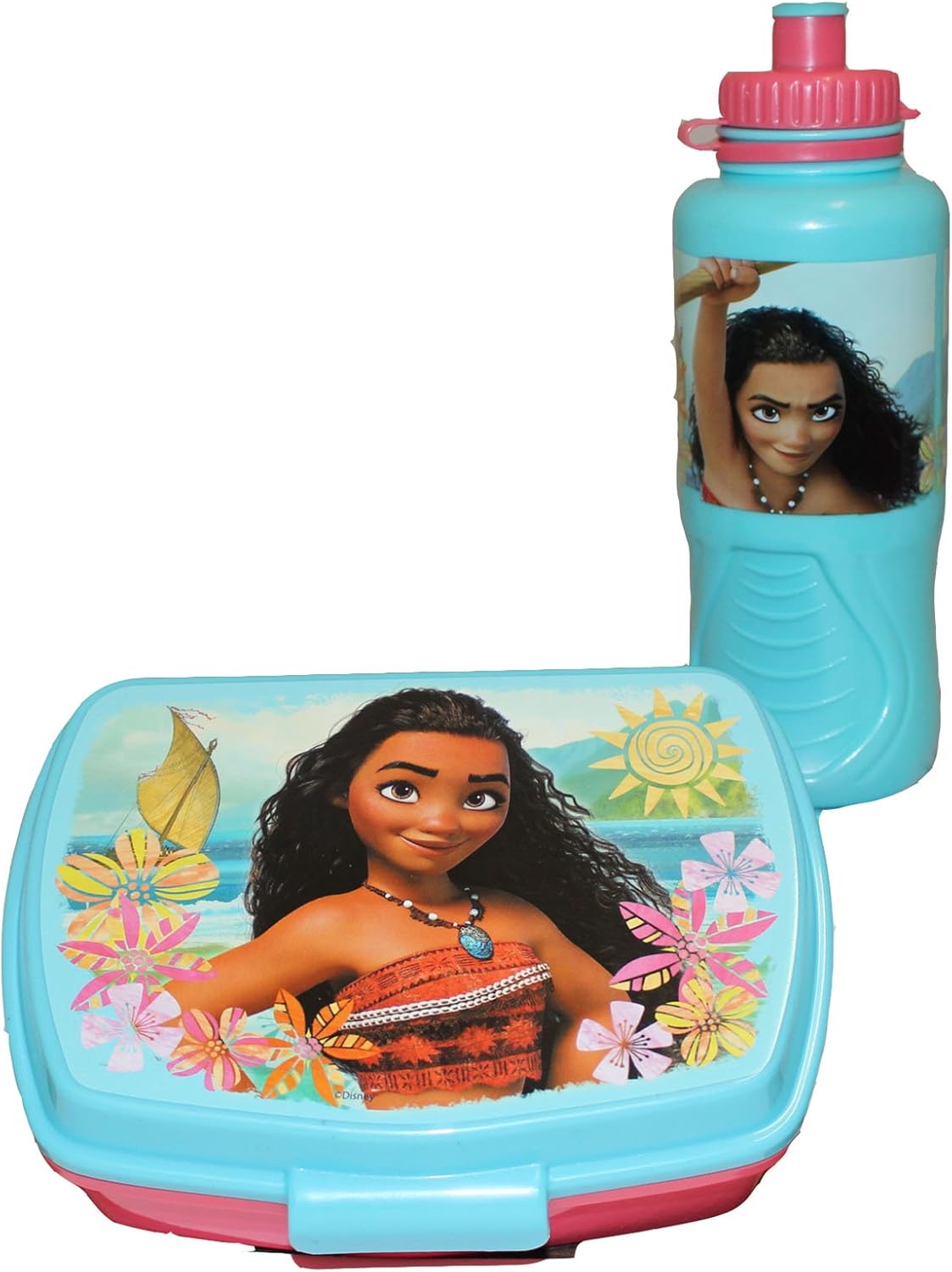 Disney Vaiana Moana Pausas Caja/fiambrera y botella: Amazon.es: Juguetes y juegos