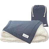 EMF Sherpa Blanket- Organic cotton w Bamboo EcoMesh Silver Liner Protection
