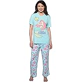Disney Womens Pajama Set The Little Mermaid Print T-shirt and Lounge Pants
