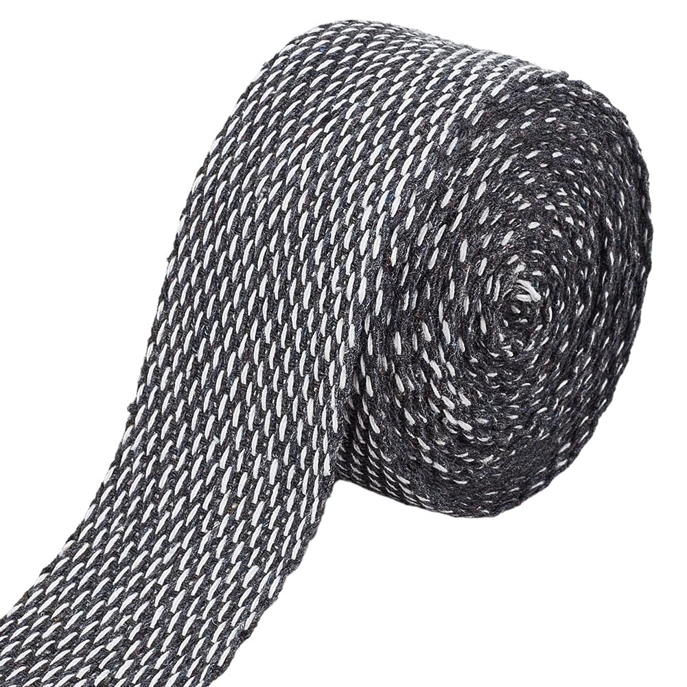 BENECREAT 9.15m Twill Tape, 4.5cm Cotton Webbing for Carpet Bonding and Rug Tufting, Woven Natural Ribbon for DIY Crafts