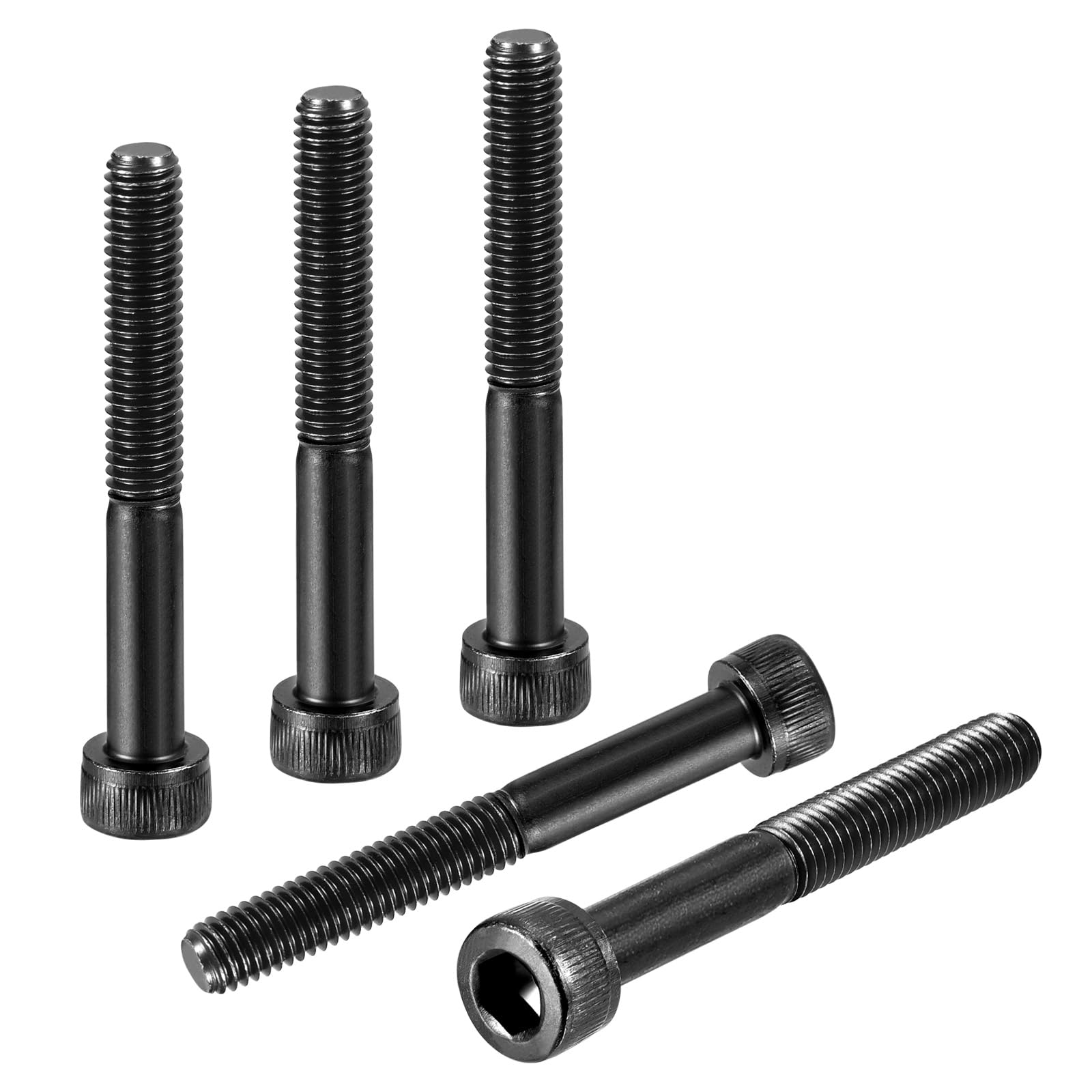 DTGN M5-0.8x40 Socket Head Cap Screws Bolts - 25Pack - Good for Road Bicycle, Mountain Bike, Auto, Motorcycle - Carbon Steel Hex Head Metric Screws, Black