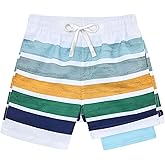 Belovecol Boys Swim Trunks with Compression Liner Anti-Chafe Swim Shorts Quick Dry UPF 50+ Bathing Suits Swimwear 7-20T