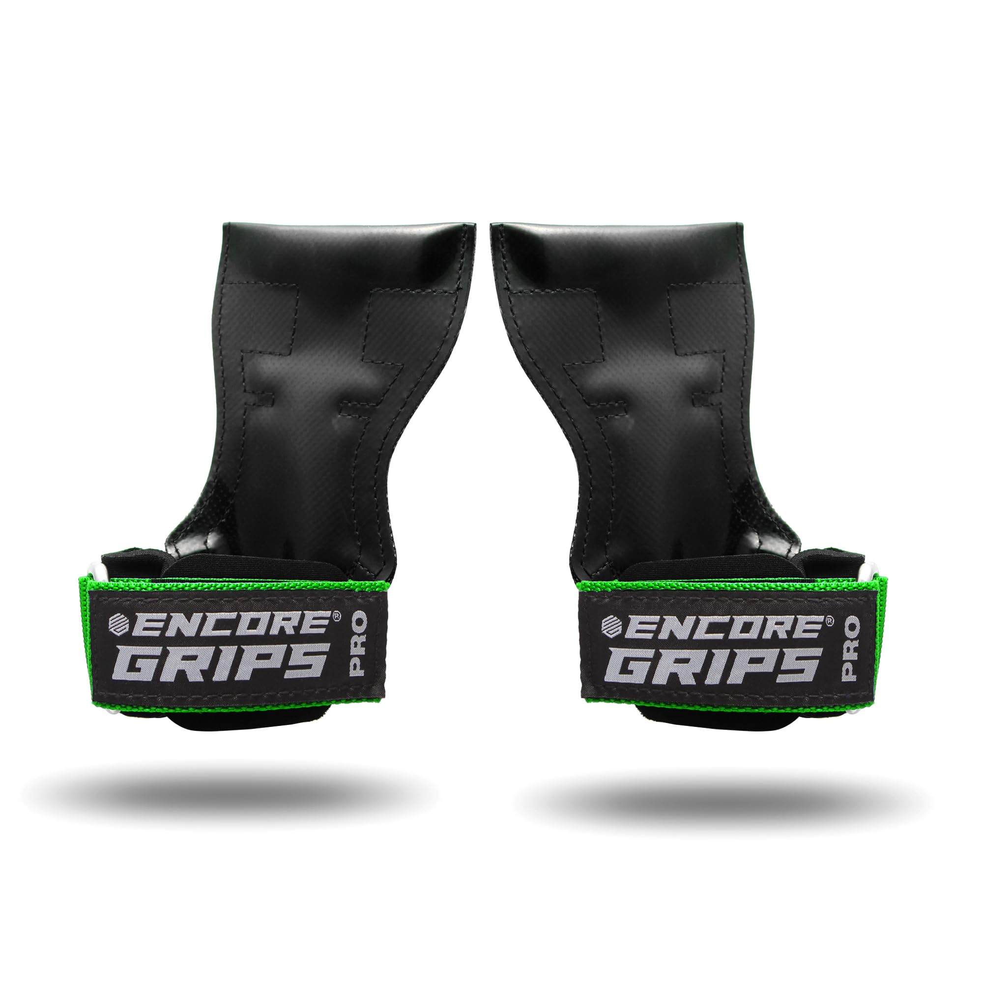 Encore Grips® Lifting Straps for Strength Training Fitness Bodybuilding Weight Lifting Weight Sports Lifting with Wrist Hand Bandage Weights Training Gloves Grips Gym Equipment (Green, S)