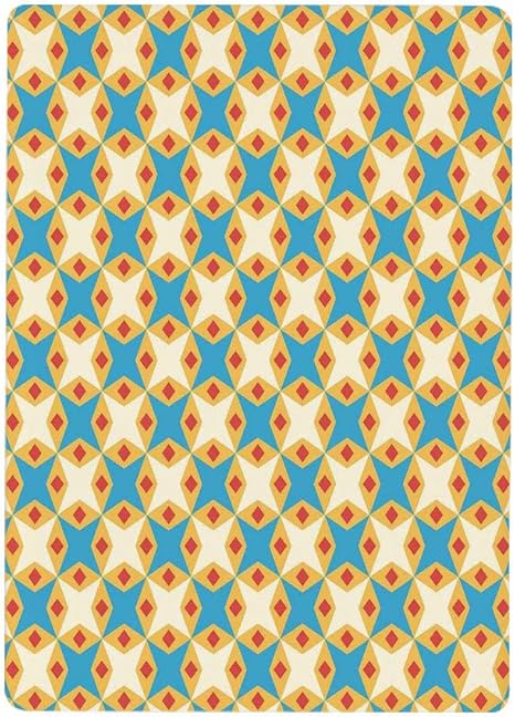 Amazon 常夏 ビーチ ウォールステッカー ウォールペーパー キッズ 花のモチーフ ぼろぼろの色のビンテージ装飾パターン 幾何学的 スカイブルーマリーゴールドクリーム50x80cm 壁紙ポスター ステッカー 壁紙風景画 壁飾り ウォールステッカー オンライン通販