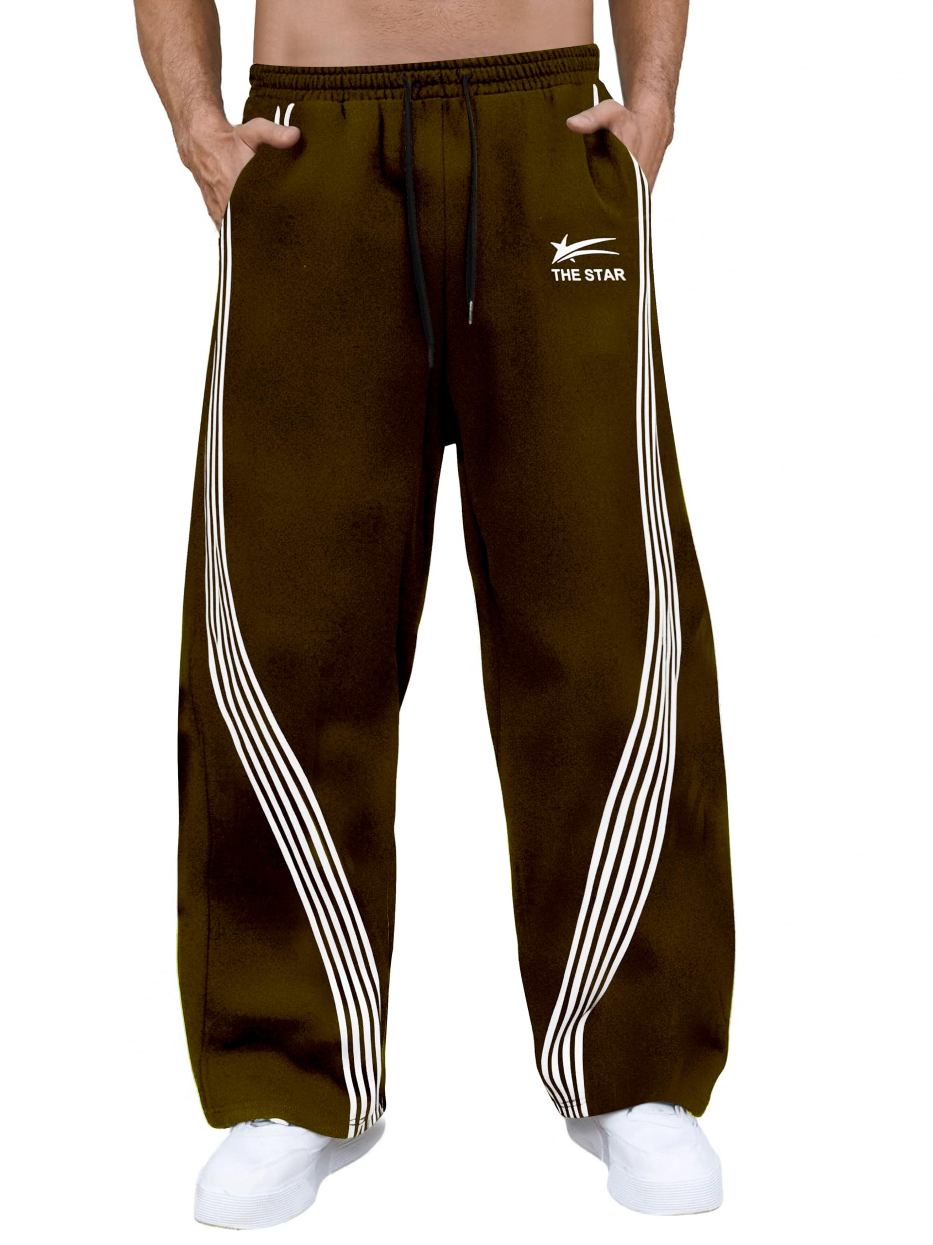 GORGLITTER Men's Baggy Wide Leg Sweatpants Y2K