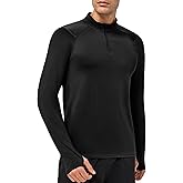 LWISMIL Men's Athletic Shirts Quarter Zip Pullover with Thumbhole Moisture Wicking Running Shirts Long Sleeve Workout Tops