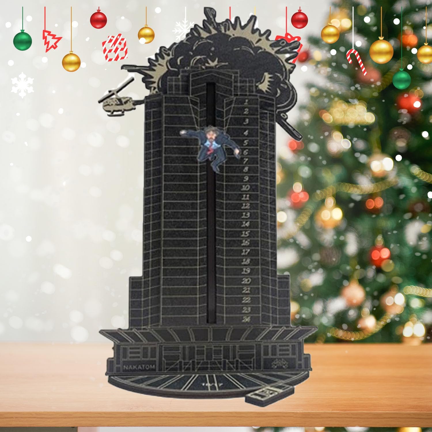 Advent Calendars - Christmas Advent Calendar-Hans Gruber Advent Calendar 2023-Advent Calendar Die Hard-Nakatomi Plaza Advent Calendar，Thanksgiving Halloween Christmas Countdown Decoration Calendar