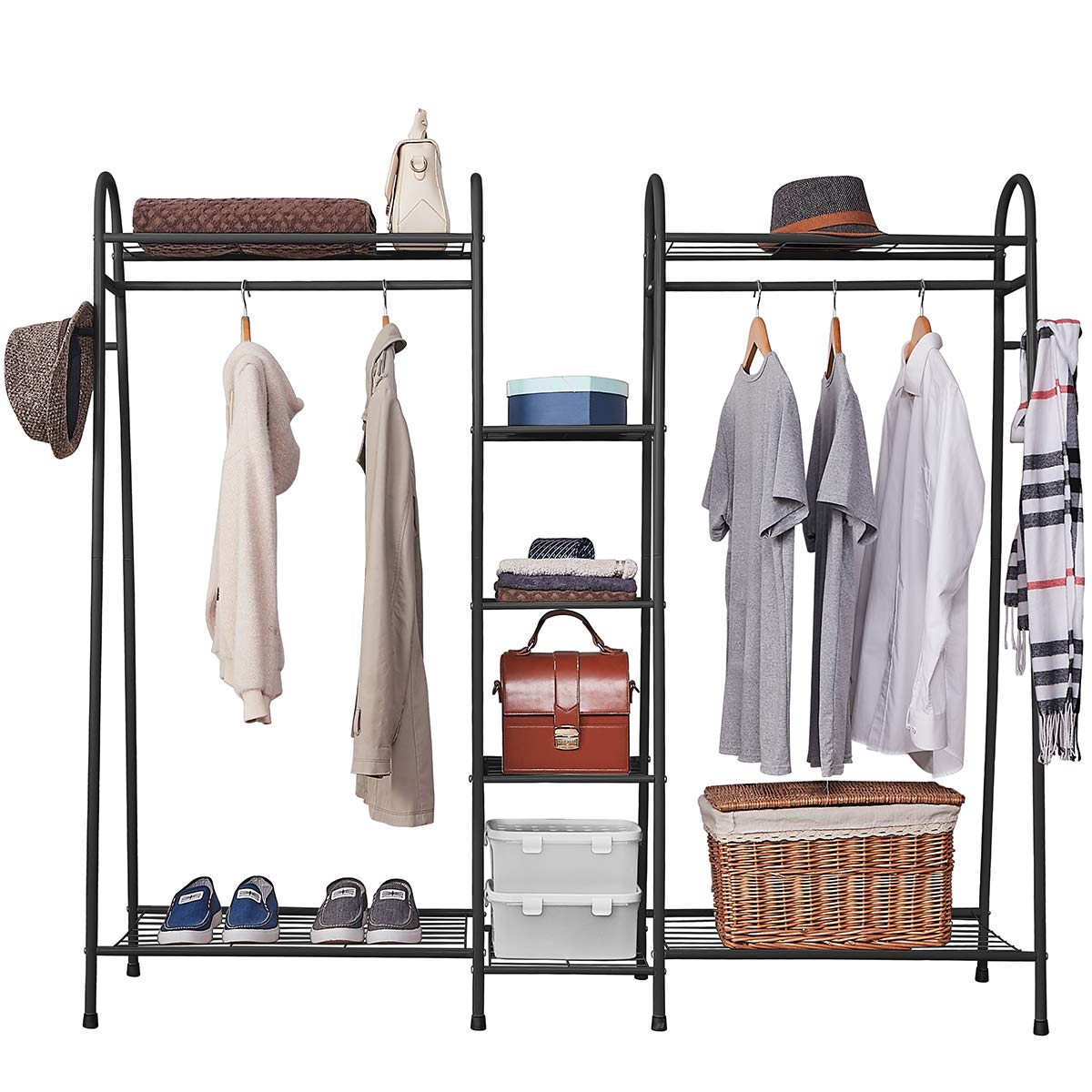 Buy Estoder Clothing Garment Rack Metal Clothes Rack with Shelves, Wire