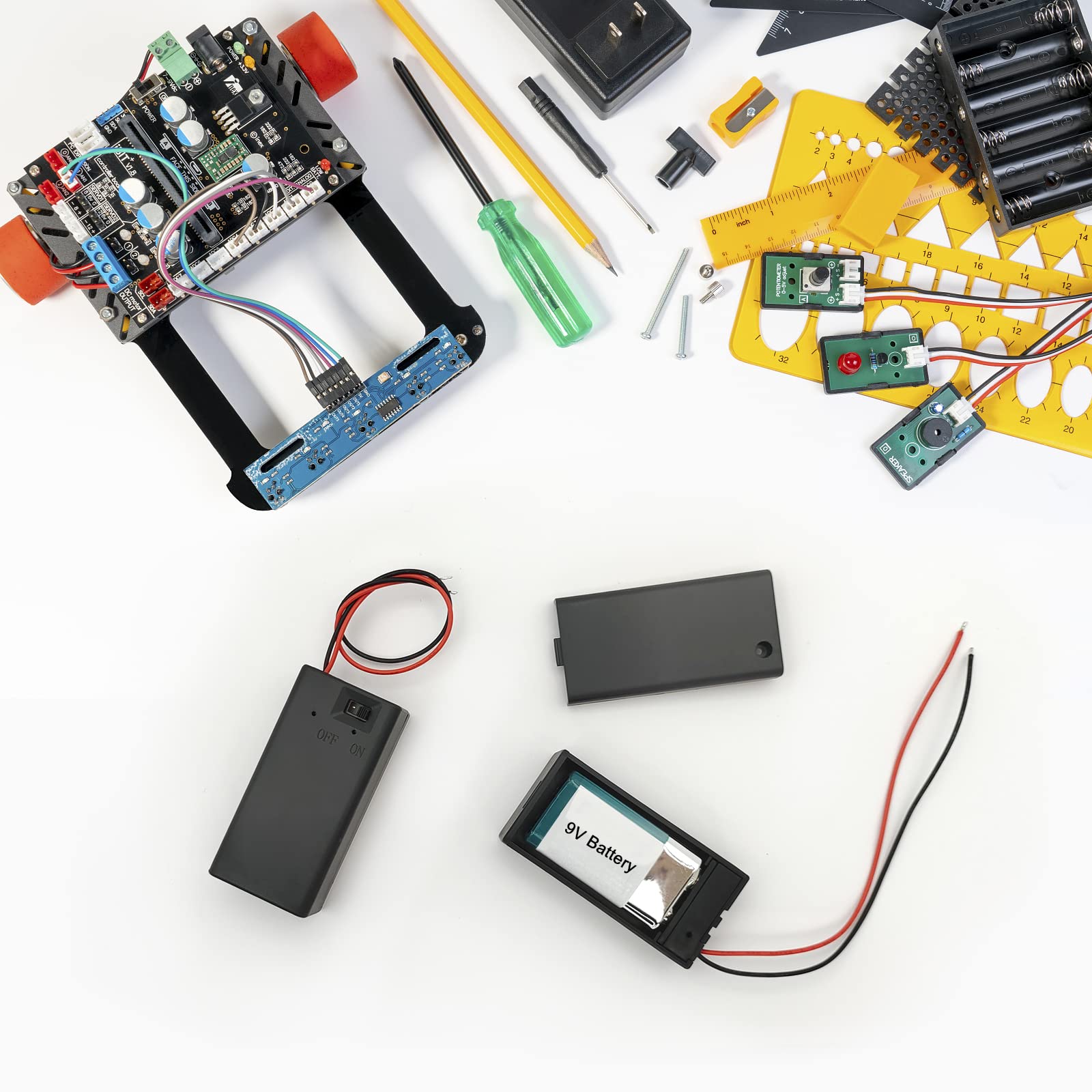 6PCS 9V Battery Holder,9 Volt Battery Holder with Leads，Widely Used in Student Experiments,LED Strips or Other Devices with 9V Batteries (6 Pack)