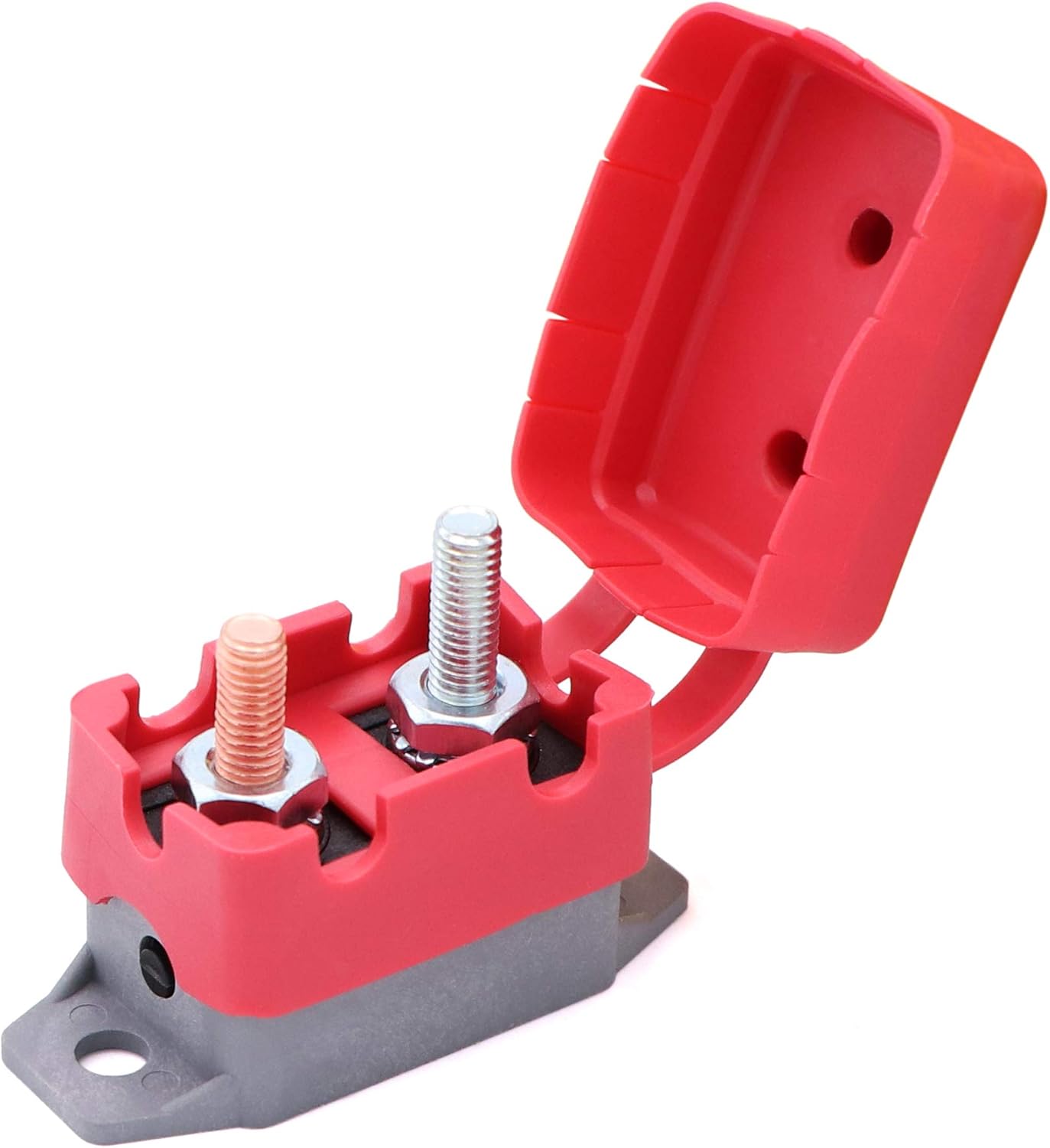 2pcs 12V/24V 50A Manual Reset Circuit Breaker with Cover Stud Bolt Type and Screw for Battery Chargers, Trucks, Buses, Electric Cars, Car Engines: Automotive