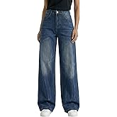 EMMIOL Baggy Jeans for Women, Wide Leg Jeans Plus Size Boyfriends Denim Pants, Y2K Vintage Style