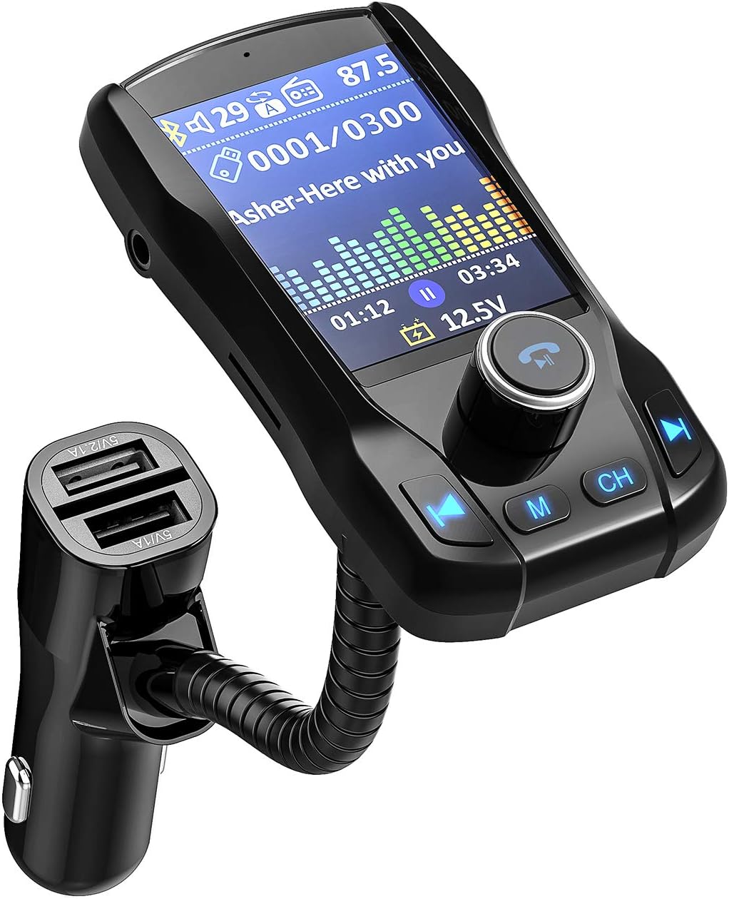 FM Transmitter Auto Bluetooth, OMORC KFZ Wireless Radio Amazon.de