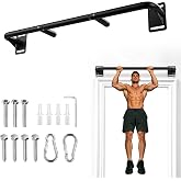 EVERYMATE Wall Mount Pull Up Bar, Heavy Duty Alloy Steel Hanging Bar for Exercise, Multi-Functional Doorway Pull Up Bar for Home Gym Workout
