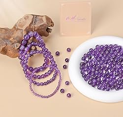 AD Beads Handmade Gemstone Stretch Elastic Bracelet