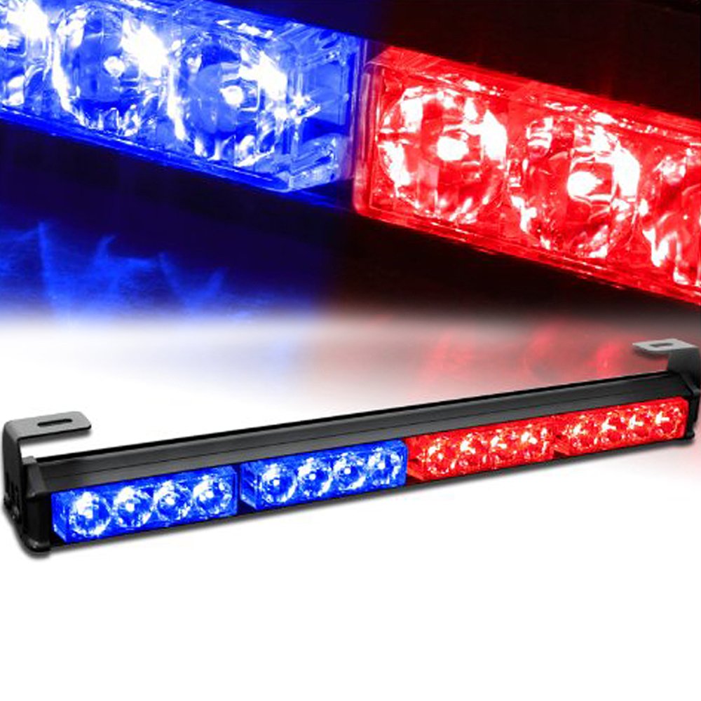 Xprite 18" Emergency Warning Traffic Advisor Vehicle Strobe Light Bar - Red & Blue