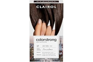 Clairol ColorStrong Permanent Hair Dye, Ammonia‑Free, PPD‑Free, 100% Gray Coverage with Bonding System, 4.0 Dark Brown - Barc