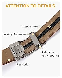 CHAOREN Mens Belt Leather Ratchet Belt