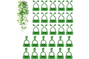 Tmofs 100Pcs Plant Climbing Wall Fixture Clips,Plant Fixer Invisible Wall Vines Fixing Clips Self-Adhesive Clips Plant Vine Traction for Indoor Outdoor Decoration and Cable Wire Fixing (Green)