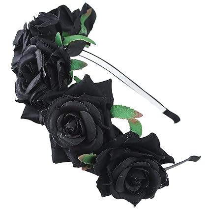 AWAYTR Mädchen Braut Blumenkrone Stirnband Haarband Blumen Girlande Kopfstück zum Hochzeit Parteien Halloween Kopfschmuck