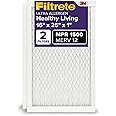 Filtrete 16x25x1 AC Furnace Air Filter, MERV 12, MPR 1500, CERTIFIED asthma & allergy friendly, 3 Month Pleated 1-Inch Electrostatic Air Cleaning Filter, 2-Pack (Actual Size 15.69 x 24.69 x 0.78 in)