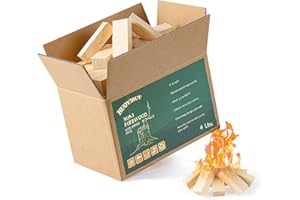 HuoYmut Mini Fire Sticks Wood,5" Lengths Kiln Dried Pine Small Firewood,Barkless Kindling Fire Logs,Fire Pit Accessories Great for Stove Mesa XL,Tabletop Firepit,Pizza Oven Wood,4Lbs