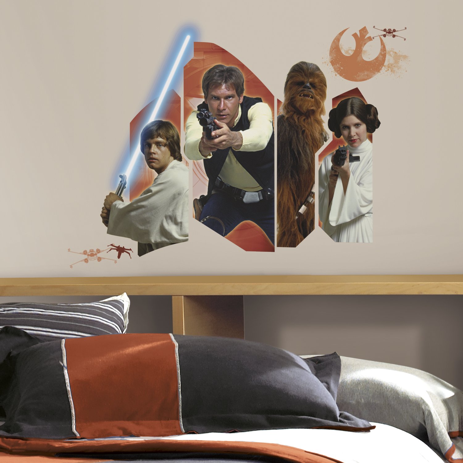 RoomMates 46 x 13 x 2.3 cm Classic Characters Burst Repositionable Star Wars Episode VII Wall Stickers