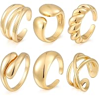 Amazon.com: 17 MILE 12 PCS Chunky Gold Rings for Women Non Tarnish