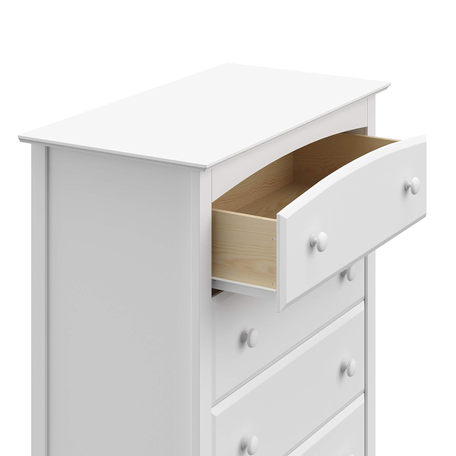Storkcraft Kenton 5 Drawer Universal Dresser, White, Kids Bedroom Dresser with 5 Drawers, Wood and Composite Construction, Ideal for Nursery Toddlers Room Kids Room : Baby