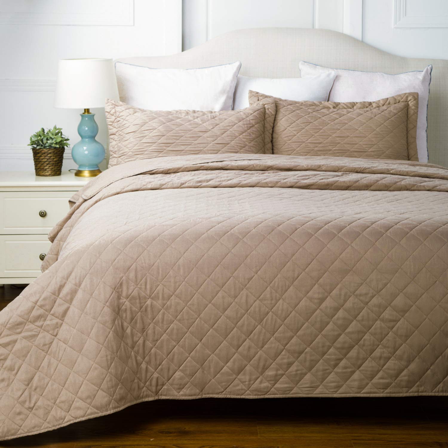 Quilt Set Solid Camel Full/Queen(86\