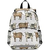 Selerdon Kid's Toddler Backpack Funny Cows School Bookbag for Boys Girls, Children Kindergarten Bag Preschool Nursery Travel Purse Bag