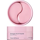 TEREZ &amp; HONOR Peptide Collagen Under Eye Patches - 60 Korean Firming, Glowing &amp; Hydrating Hydrogel Mask for Puffy Eyes, Dark Circles, Wrinkles, Fine Lines, Undereye Bags - Anti-Aging Eye Gel Pads
