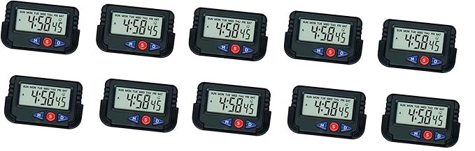 Lemonade - Pack of 10 - RETURN GIFT ITEMS - Digital LCD Alarm Table Desk Car Calendar Clock Timer Stopwatch