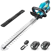 SEESII 20" Hedge Trimmer Cordless with 2&times; 4.0Ah Battery, Lightweight Design | 180&deg; Rotatable Handle, 3/4" Blade Gap, Easy to Use, Dual-Action Blade, 20V Electric Bush Trimmer, For Garden Yard