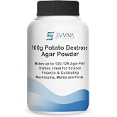 Potato Dextrose Agar Powder 100 Grams - Evviva Sciences - Makes 100-125 Premium Agar Petri Dishes - Premium Performance - Excellent for Mold &amp; Fungus - Great for Mushrooms &amp; Science Projects