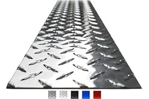 DLDIRECT DiamondLife Diamond Plate Sheet Metal, Heavy-Duty Genuine Commercial-Grade Mill Finish Diamond Plate Aluminum Sheet, USA Made Aluminum Tread Plate (Natural, 6 in X 96 in)