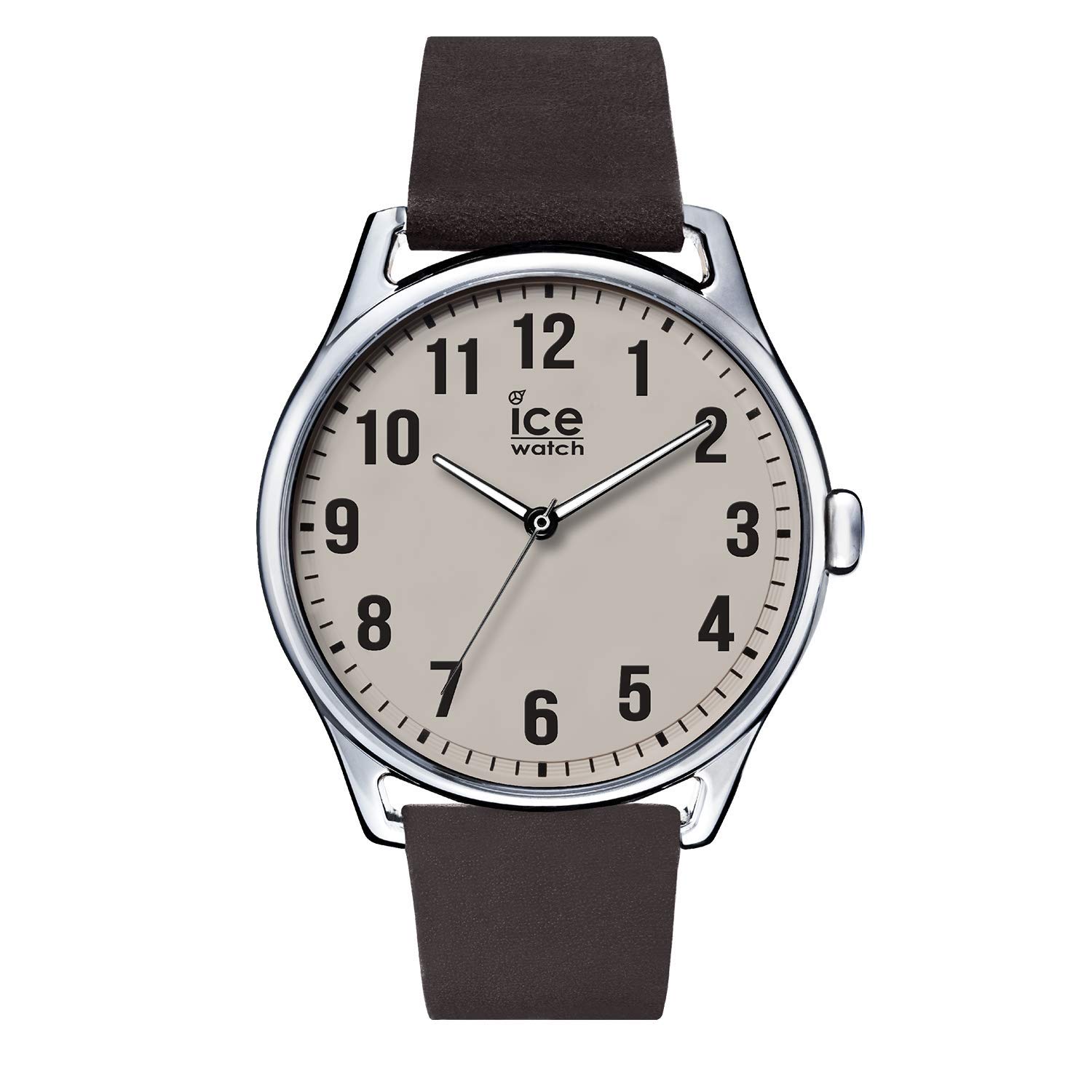 Ice-Watch - ICE time Dark brown Beige - Men's wristwatch with leather strap - 013045 (Large)