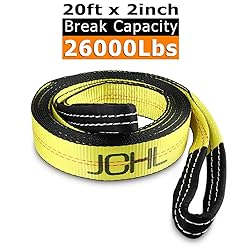 JCHL Recovery Tow Strap with Reinforced Loops