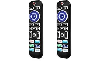 TGHCP 2 Pack Backlit Remote Control Only for Roku TV, Fit for TCL/Onn/Hisense/Element/Sharp/Philips/Westinghouse/Insignia/JVC/RCA/Hitachi/Sanyo Roku Series TVs (Not for Roku Stick and Box)-Black