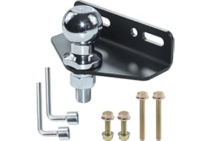 GUSUHAWK Lawn Mower Trailer Hitch with 2" Diameter, 3500 Lbs Chromed Hitch Ball and Hardware Kit for Most of Zero Turn Mowers