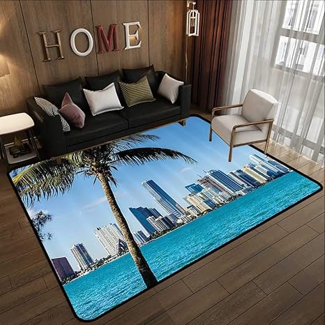Amazon Com Silky Smooth Bedroom Mats Coastal Decor Miami