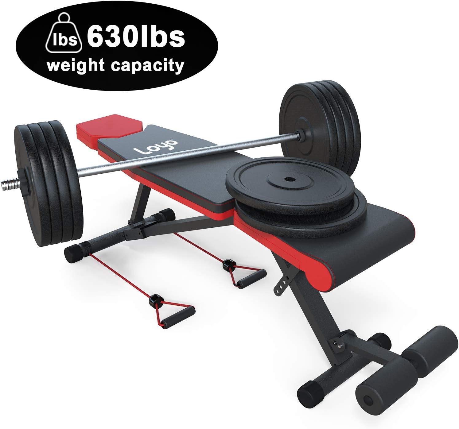 Loyo Adjustable Weight Bench Foldable, Training Bench, Strength Fitness Training Bench for Full Body . Flat Incline Decline Exercise Bench for Home Workout. : Sports & Outdoors