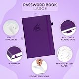 Clever Fox Password Book with Alphabetical Tabs Purple Large 60-DAY Guarantee view 2