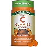 Nature's Truth Vitamin C Gummies | 50 Count | with Vitamin E | Orange Flavor | Vegan, Non-GMO &amp; Gluten Free Supplement