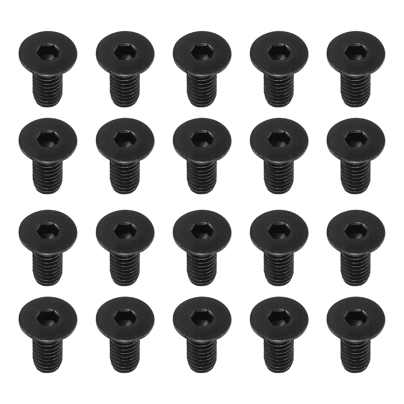 PATIKIL 5/16-18 x 3/4" Flat Head Socket Cap Screws, 20 Pack Flat Countersunk Bolts Carbon Steel Hex Socket Drive Machine Screws Full Thread Black Oxide Grade 10.9 โ image 1
