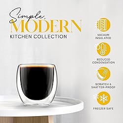 Kitchables Espresso Cups Set of 4, 2.7oz - Durable