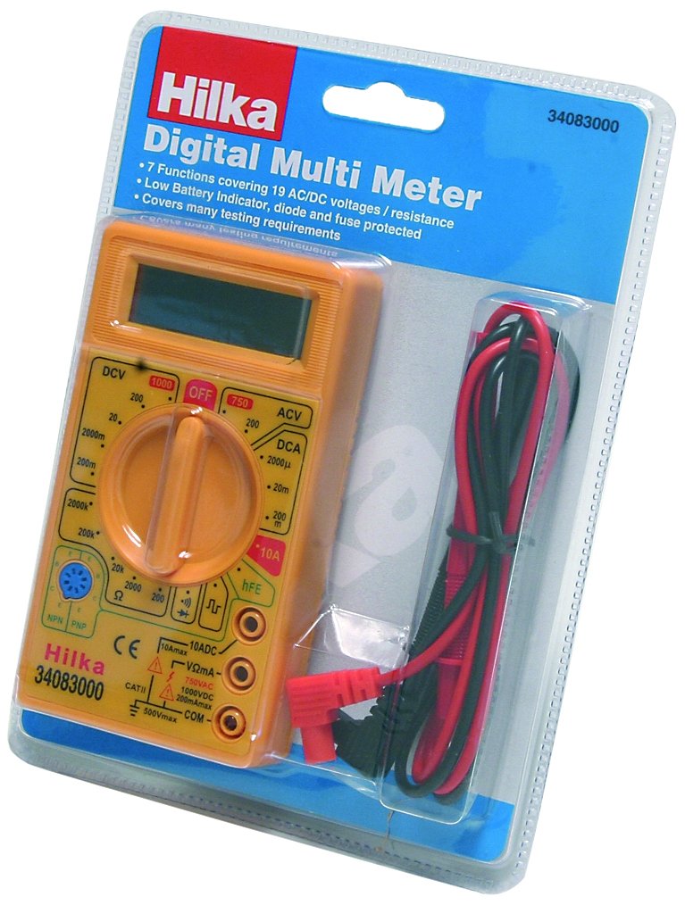 Hilka 34083000 Digital Multi-Meter,Yellow