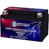 Mighty Max Battery YTX7A-BS -12 Volt 6 AH, 105 CCA, Rechargeable Maintenance Free SLA AGM Motorcycle Battery